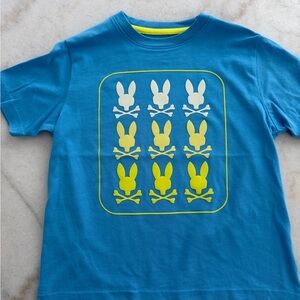 Psycho Bunny Vibrant Blue Tee with Yellow Accents